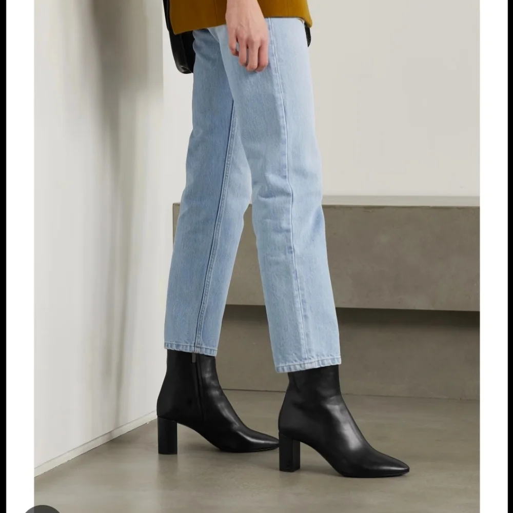 NWT Saint Laurent Paris LouLou 70 Zip Booties Ankle Boots Black Leather 38EU 8US - Picture 2 of 16